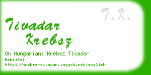 tivadar krebsz business card